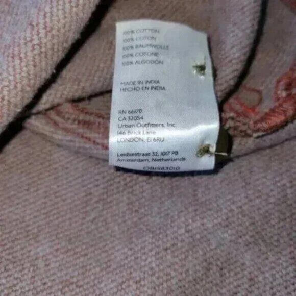 BDG Men's L Shirt Jacket Shacket Red Button Down Plaid Western Aztec Gorpcore - Picture 4 of 6